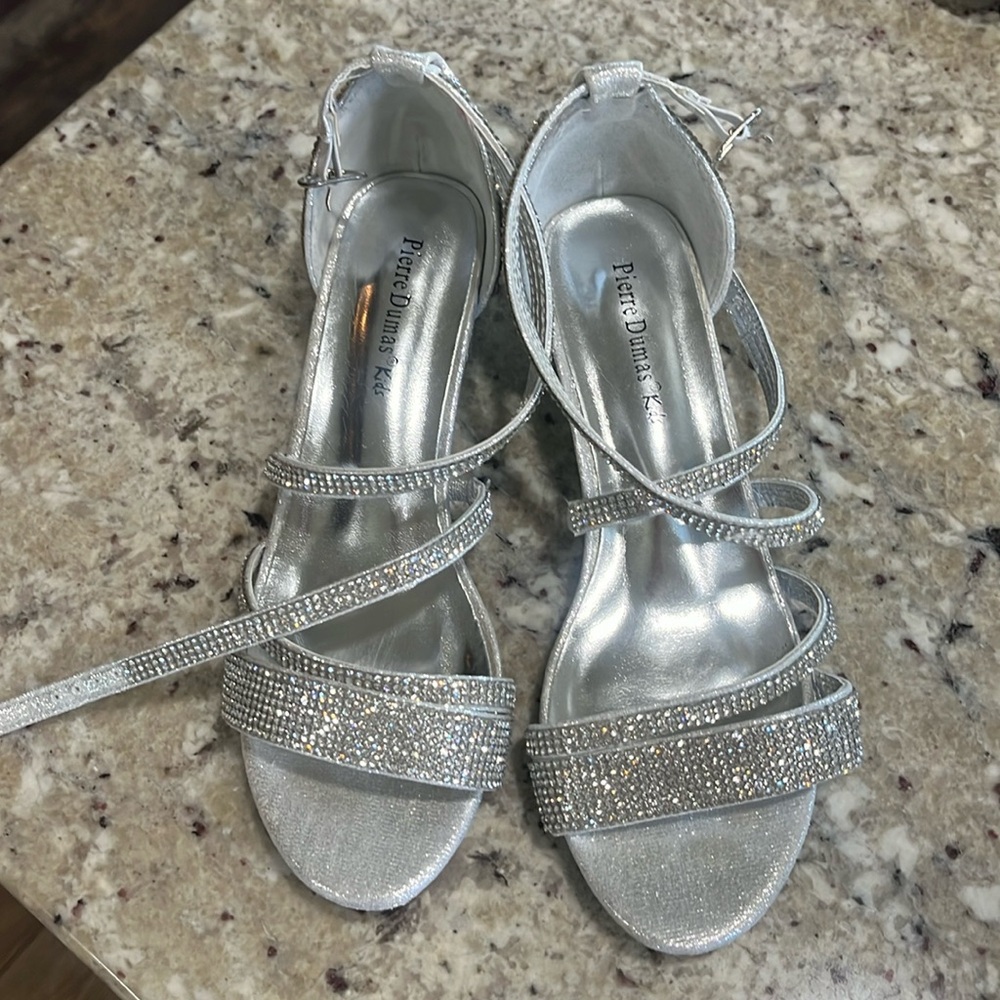 Pierre Dumas Kids Rhinestone dress  shoes